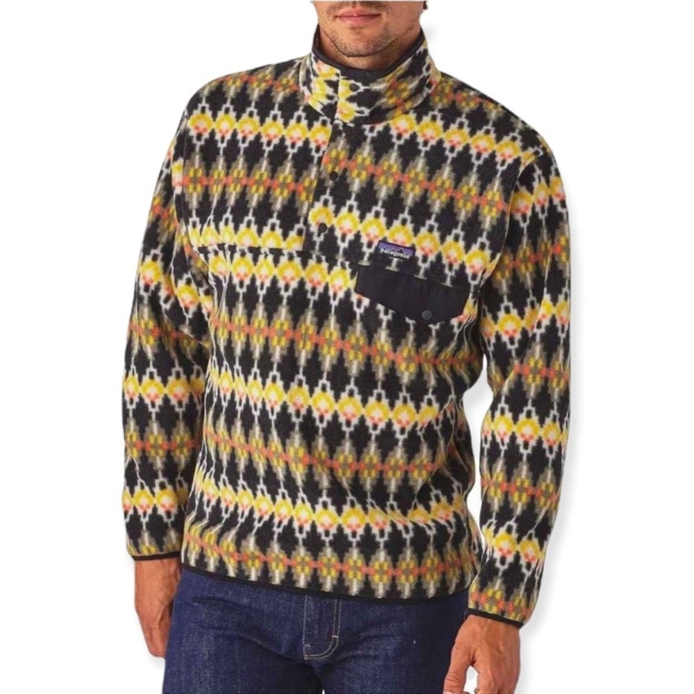 Patagonia Synchilla Forest Carpet Snap T Pullover Size Large
